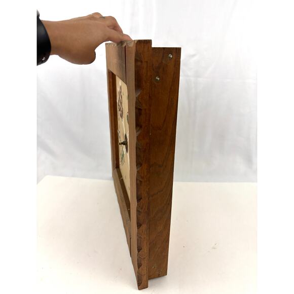 Vintage Four Sacred Plants Native American Sandstone Clock Sand Painting Begay - Picture 3 of 16